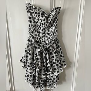 Black & White Floral Romper
